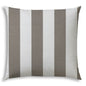 20" Taupe and Ivory Striped Indoor Outdoor Throw Pillow Cover