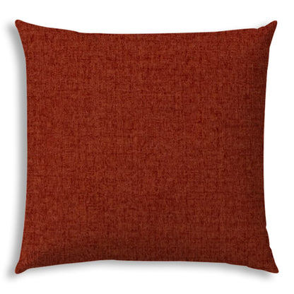 20" Brick Red Indoor Outdoor Throw Pillow Cover