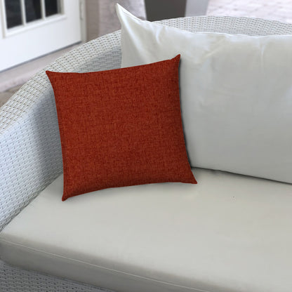 20" Brick Red Indoor Outdoor Throw Pillow Cover