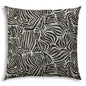 20" Black and Gray Indoor Outdoor Throw Pillow Cover