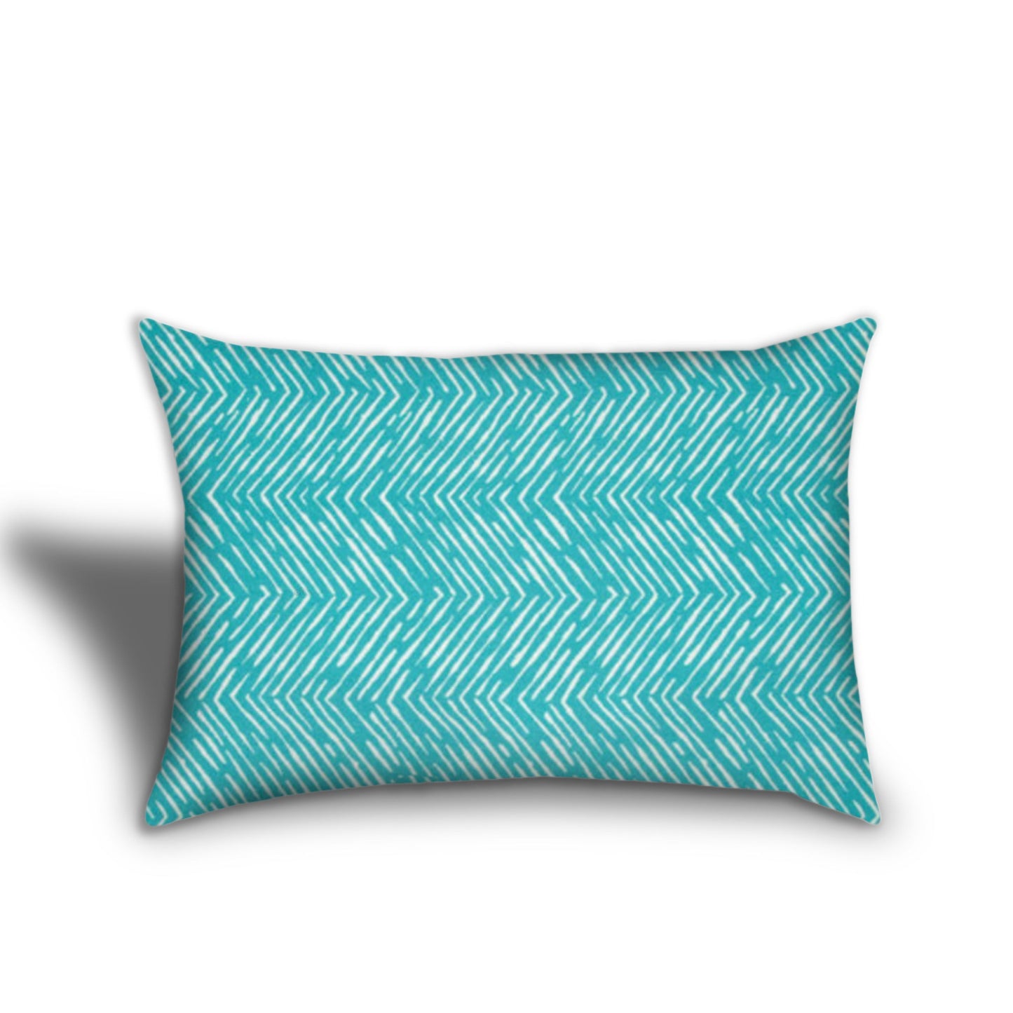 Set Of Three 19" X 19" Ocean Blue And White Zippered Coastal Throw Indoor Outdoor Pillow Cover