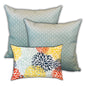 Set Of Three 19" X 19" Seafoam And White Zippered Polka Dots Throw Indoor Outdoor Pillow Cover