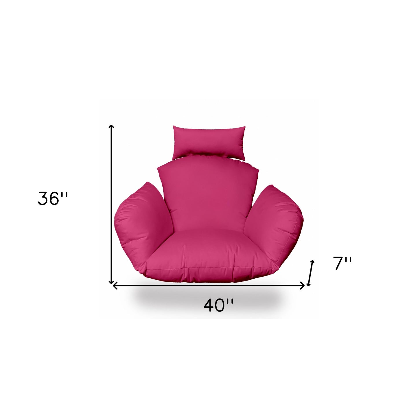 Primo Hot Pink Indoor Outdoor Replacement Cushion for Egg Chair