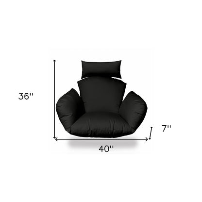 Primo Charcoal Indoor Outdoor Replacement Cushion for Egg Chair