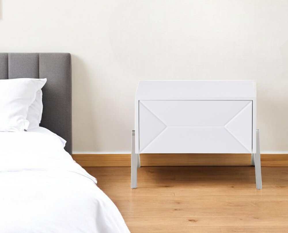 19" Wood One Drawer Nightstand