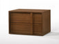 19" Solid Wood and Wood Two Drawer Nightstand