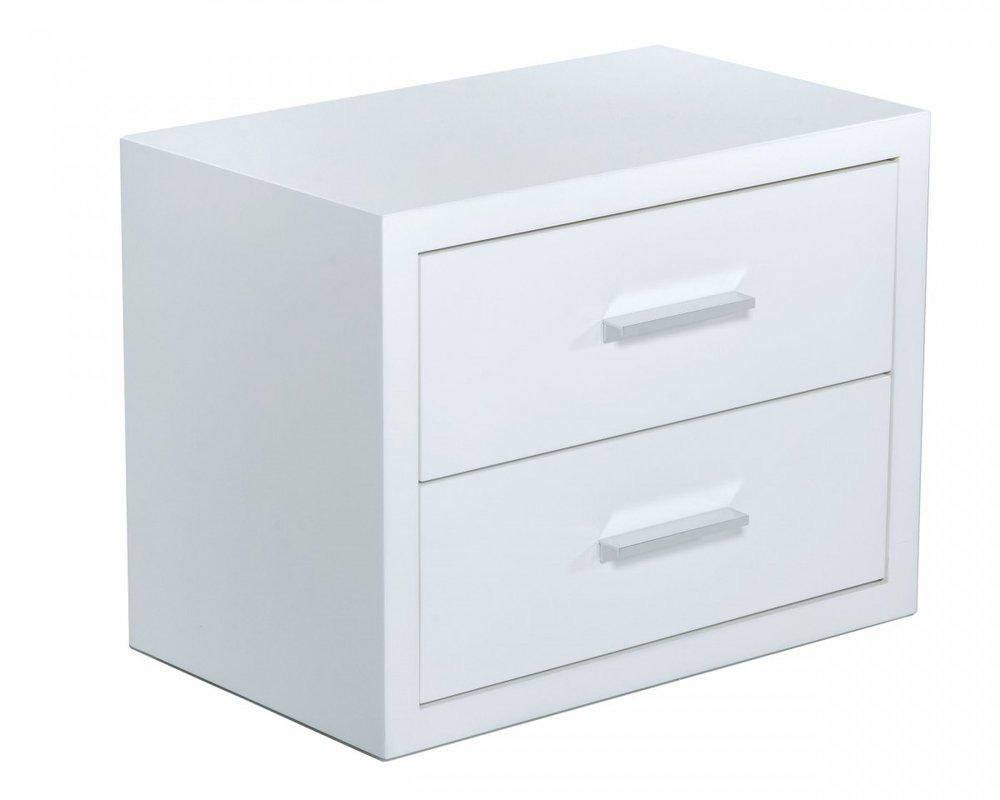 20" Wood Two Drawer Nightstand