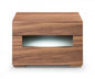 16" Wood Lighted Two Drawer Nightstand