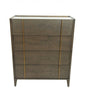 39" Dark Brown Solid Wood Four Drawer Dresser