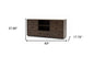 63" Dark Brown Wood Six Drawer Double Dresser