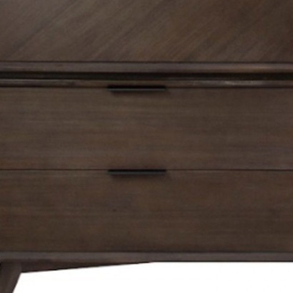 65" Acacia Solid Wood Six Drawer Double Dresser