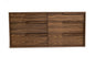 60" Walnut Manufactured Wood Six Drawer Double Dresser