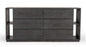 63" Gray Solid Wood Six Drawer Double Dresser