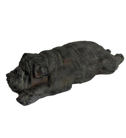 24" Sleepy Bulldog Indoor Outdoor Statue