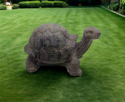 11" Dark Brown Tortoise Indoor Outdoor Statue