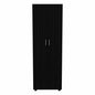 71" Black Wood Two Door Combo Dresser
