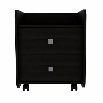 22" Wood Two Drawer Nightstand