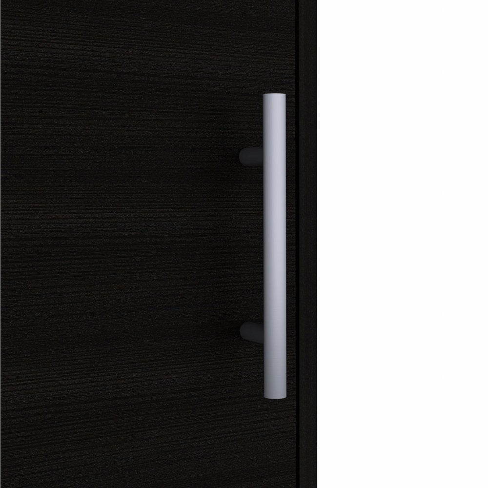 23" Black Wood Nightstand