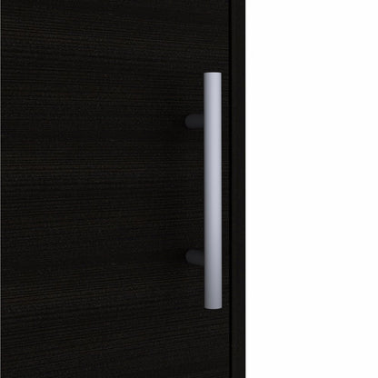 23" Black Wood Nightstand