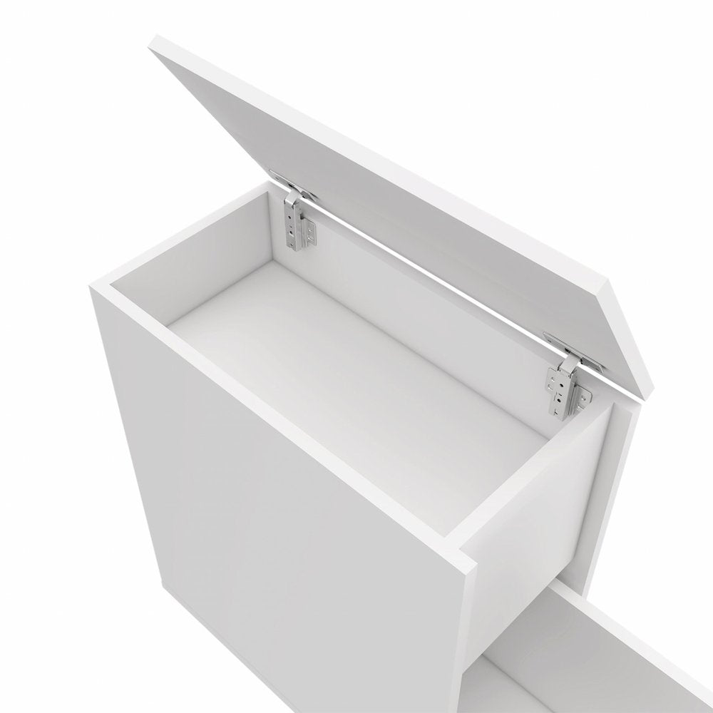 10" White Wood Freestanding Bathroom Vanity