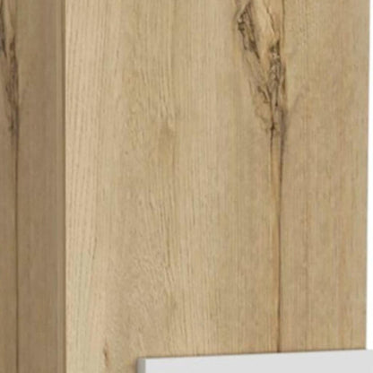 Light Oak and White Multi Purpose Vertical Hanging Cabinet