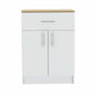34" Light Oak and White Pantry Cabinet