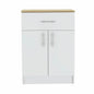 34" Light Oak and White Pantry Cabinet