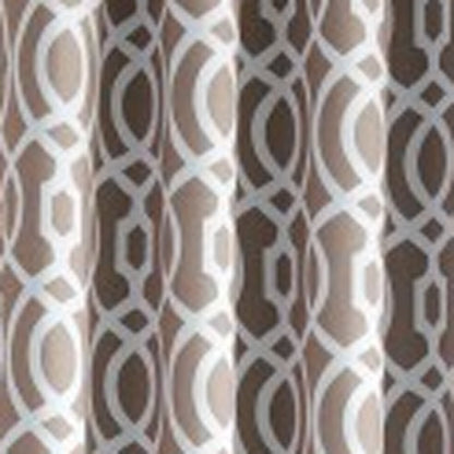 84" Taupe Trellis Black Out Window Curtain Panel