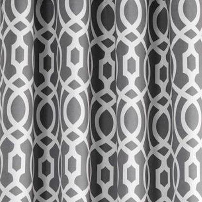 84" Gray Trellis Black Out Window Curtain Panel