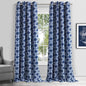 84” Navy Interlock Pattern Window Curtain Panel