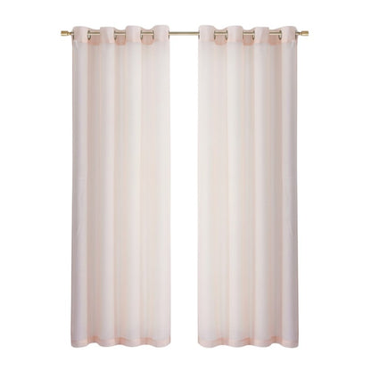 Set of Two 84"  Blush Solid Modern Window Panels