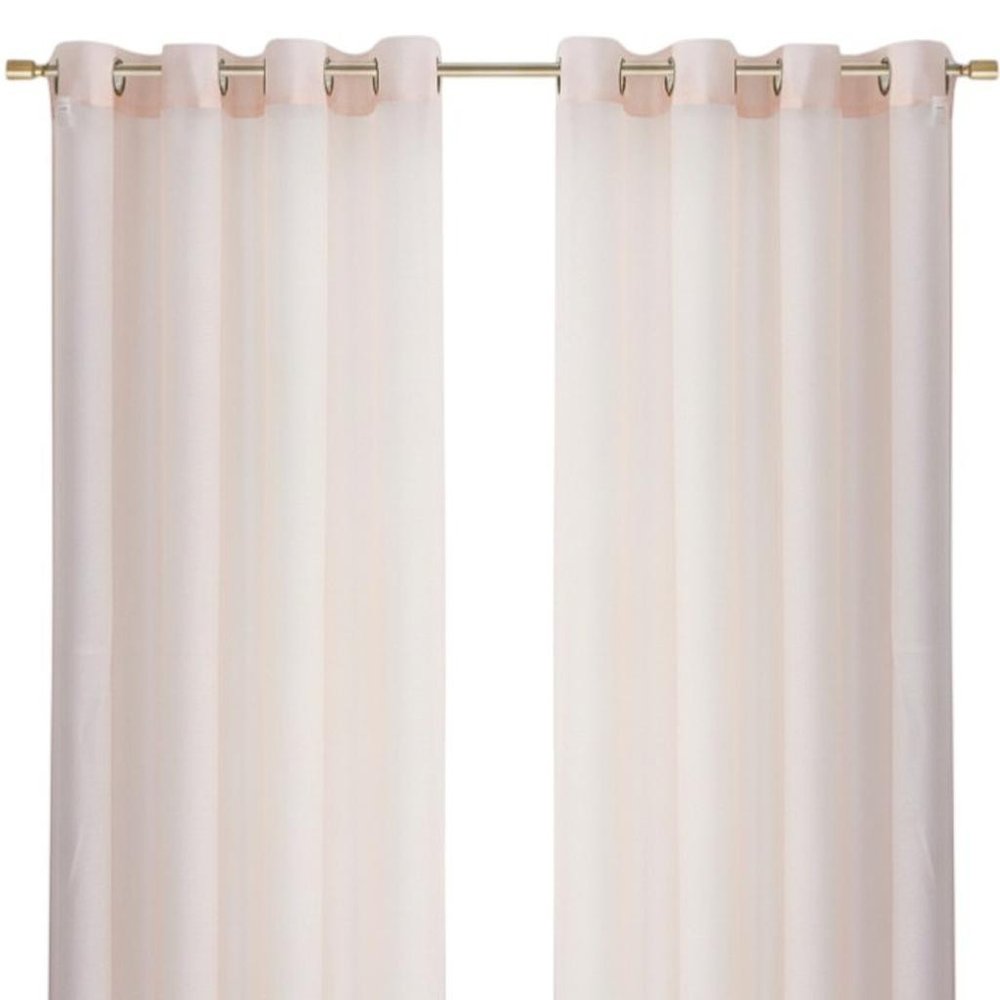 Set of Two 84"  Blush Solid Modern Window Panels