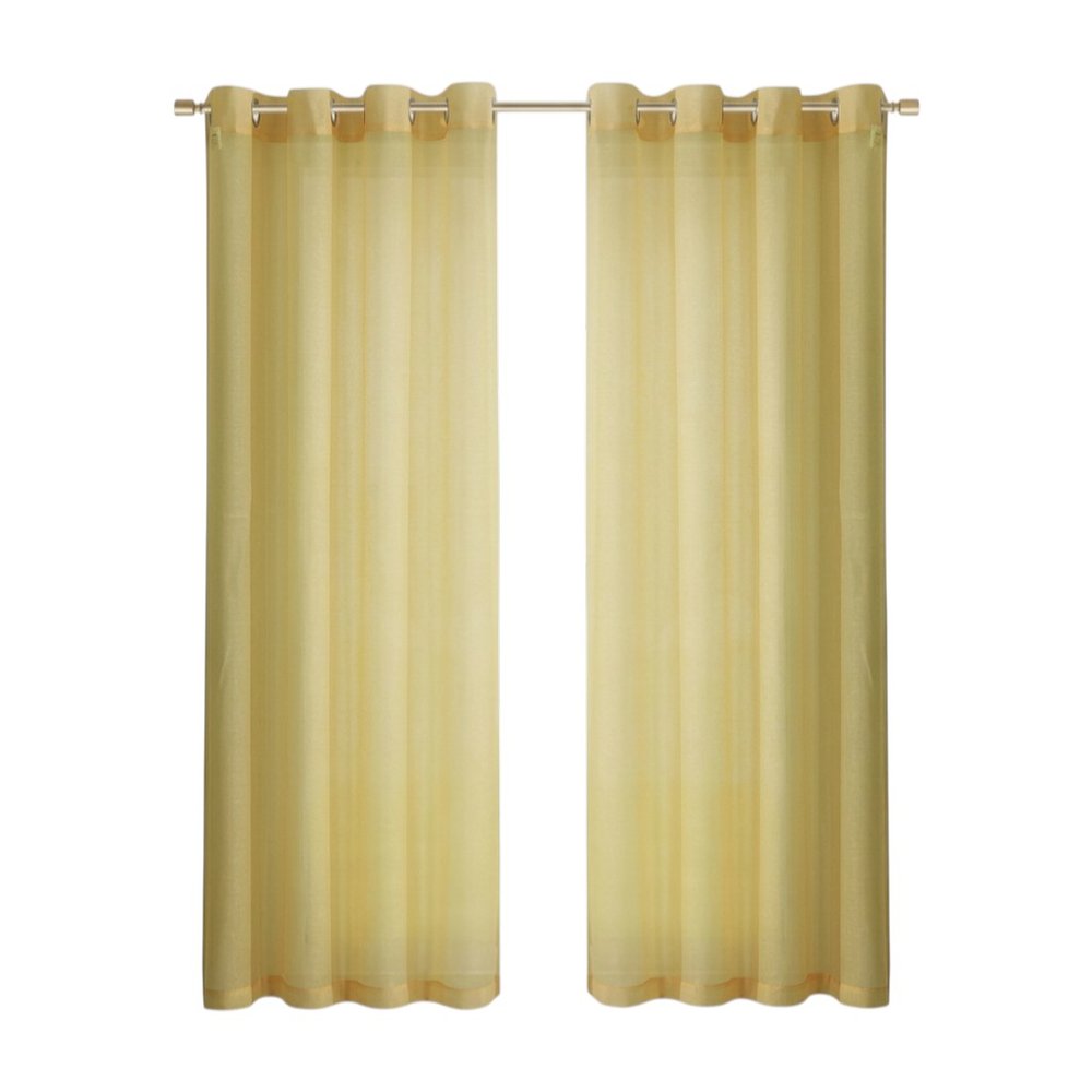 Set of Two 84"  Gold Solid Modern Window Panels