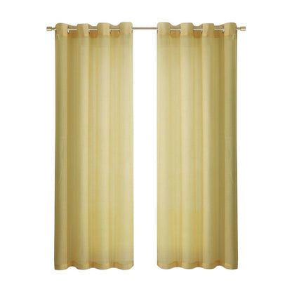 Set of Two 84"  Gold Solid Modern Window Panels