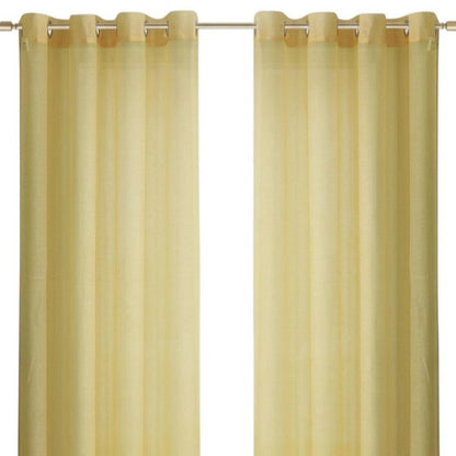 Set of Two 84"  Gold Solid Modern Window Panels