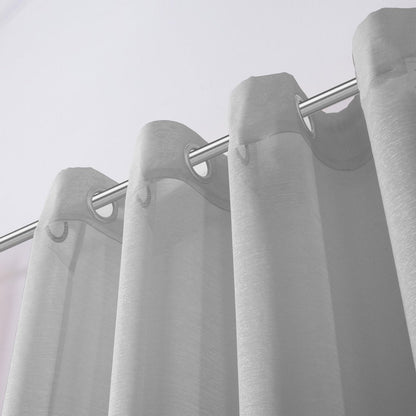 Set of Two 84"  Silver Solid Modern Window Panels