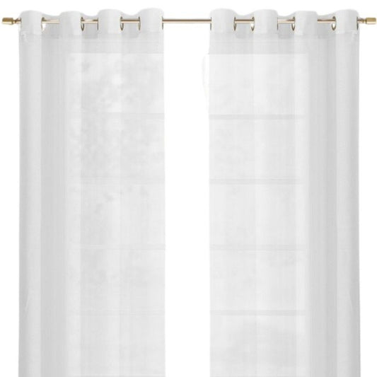 Set of Two 84"  White Solid Modern Window Panels