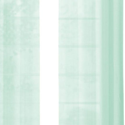 Set of Two 84"  Aqua Solid Modern Window Panels