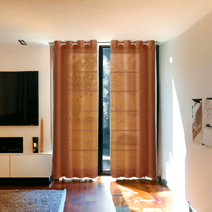 Set of Two 84"  Rust Solid Modern Window Panels