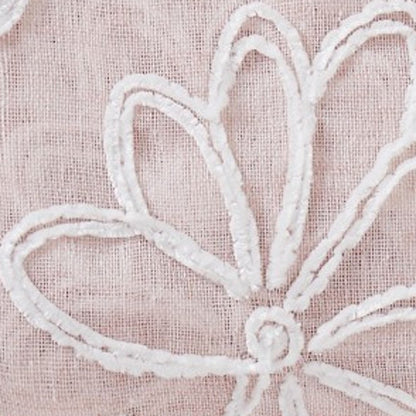 Set of Two 84"  Blush Floral Embroidered Window Panels