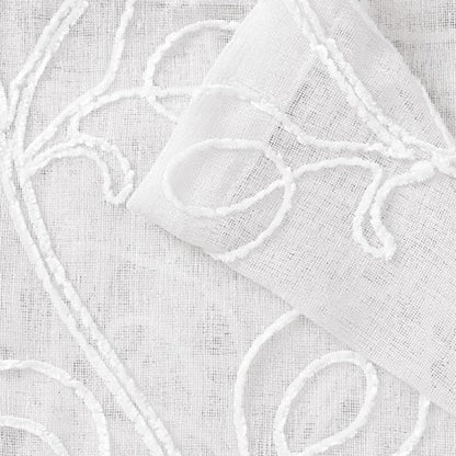 Set of Two 84"  Blush Boho Embroidered Window Panels