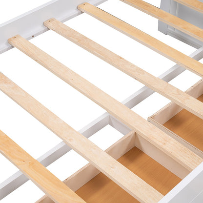 White Twin Bed with Trundle