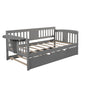 Gray Twin Bed with Trundle