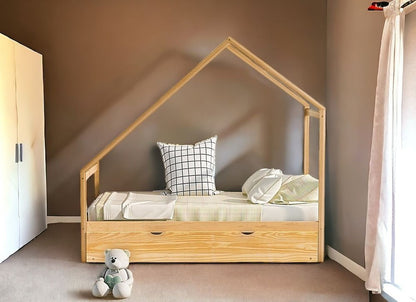 Natural Wood Twin with Trundle