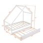 White Wood Twin with Trundle