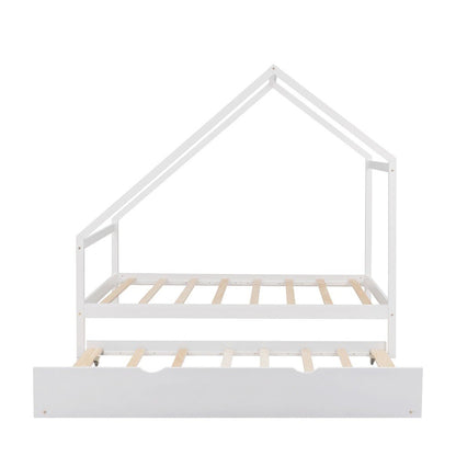 White Wood Twin with Trundle