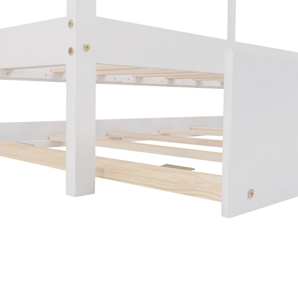 White Wood Twin with Trundle