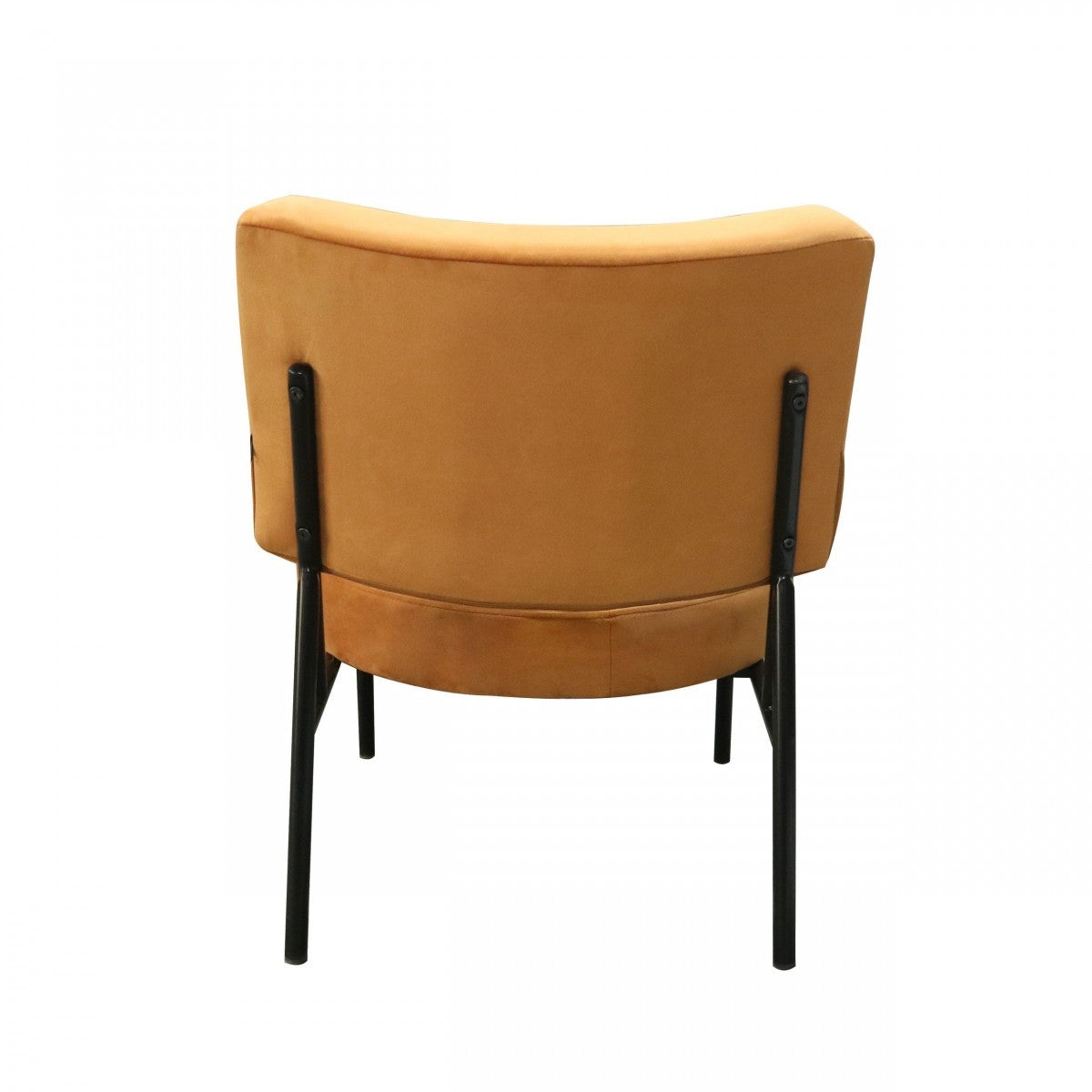 32" Orange Contemporary Rectangle and Circle Accent Chair