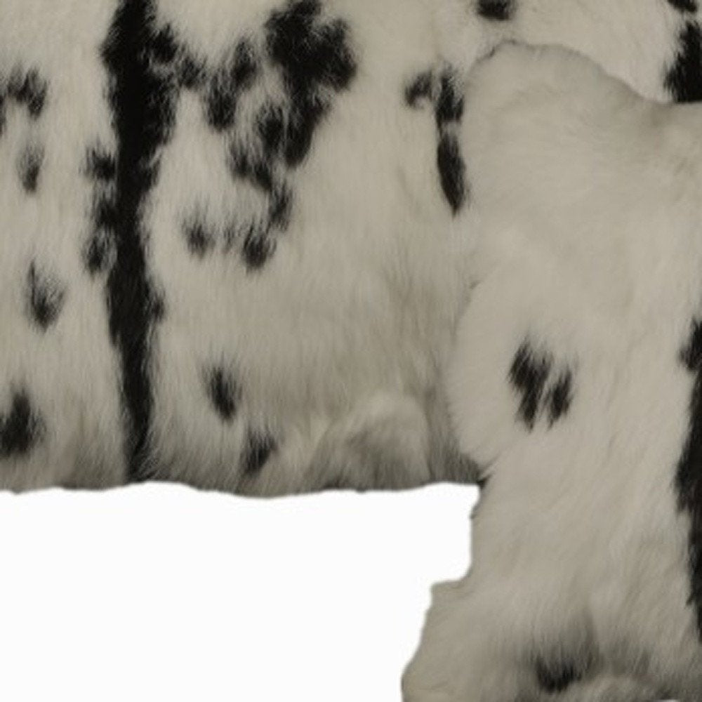 Set of Two 12" X 20" Black and White Throw Pillows