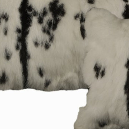 Set of Two 12" X 20" Black and White Throw Pillows